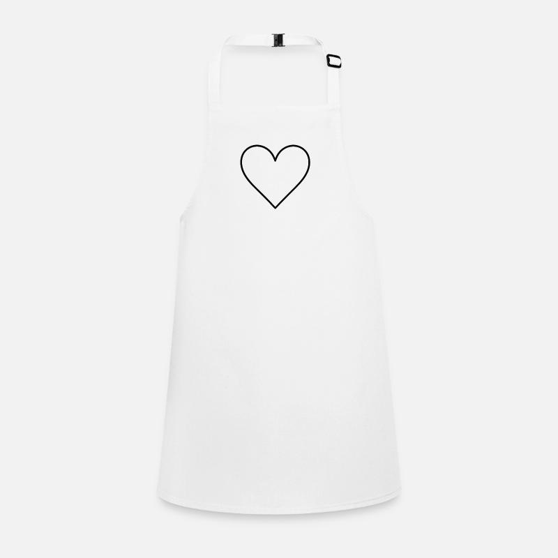Basic heart black Children's Apron