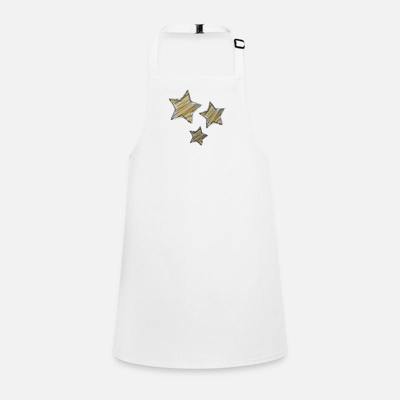 Stars éclatantes en rayures dorées Tablier Enfant