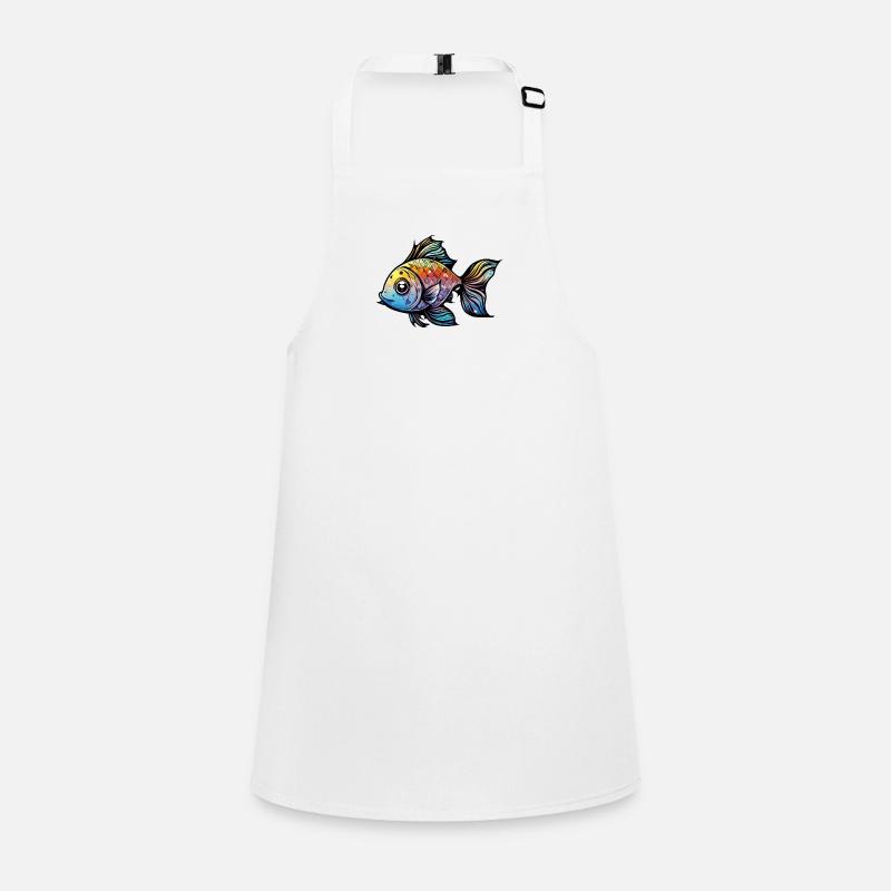 Fish Rainbow Drawing Children's Apron