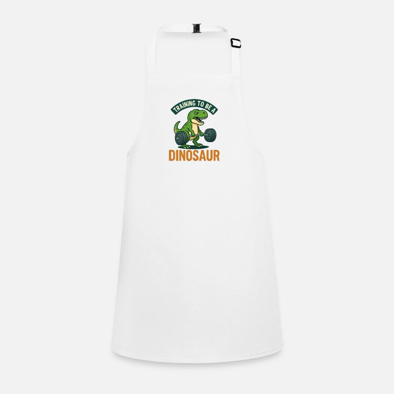 Training To Be A Dinosaur 🏋️🦖 Children's Apron