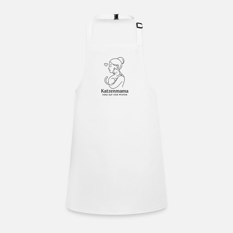 Heart on four paws cat mom Children's Apron