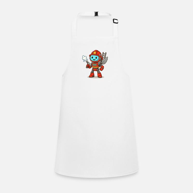 Fire Brigade Robot Kids Children's Apron