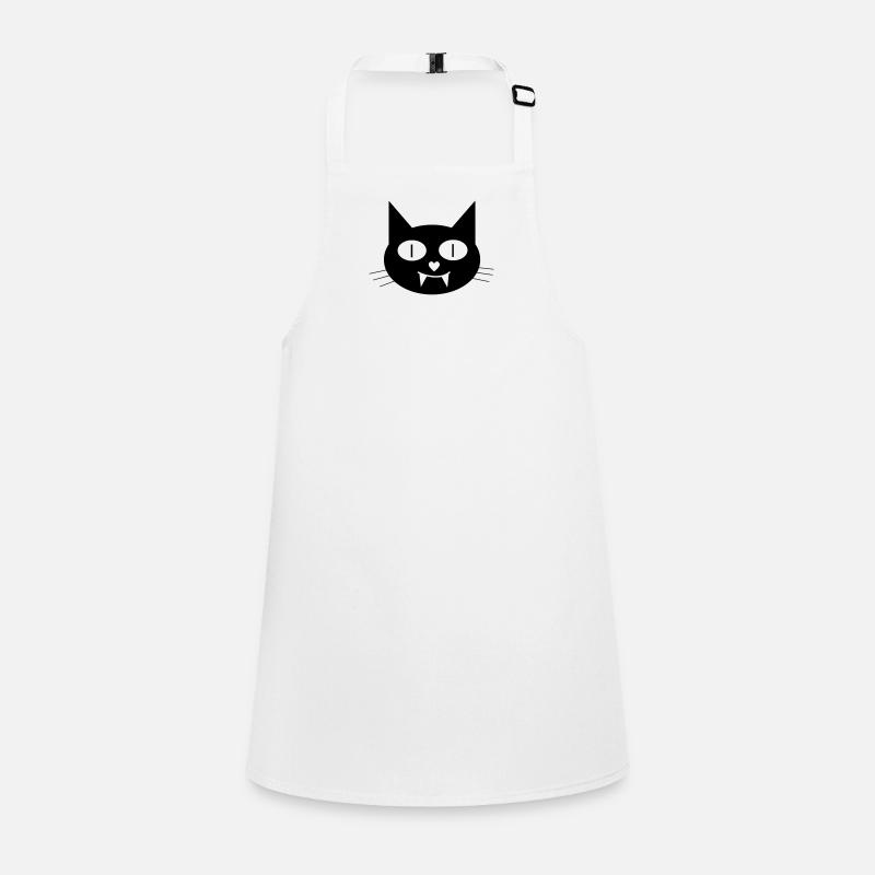 Chat vampire d’Halloween avec des chiens Tablier Enfant