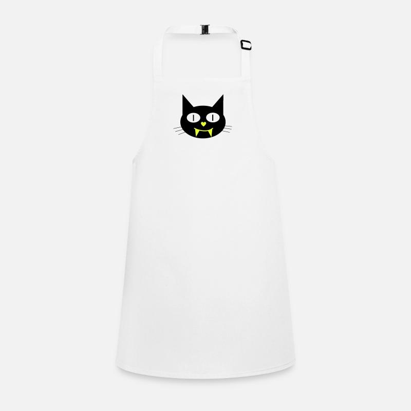 Chat vampire d’Halloween avec des chiens Tablier Enfant