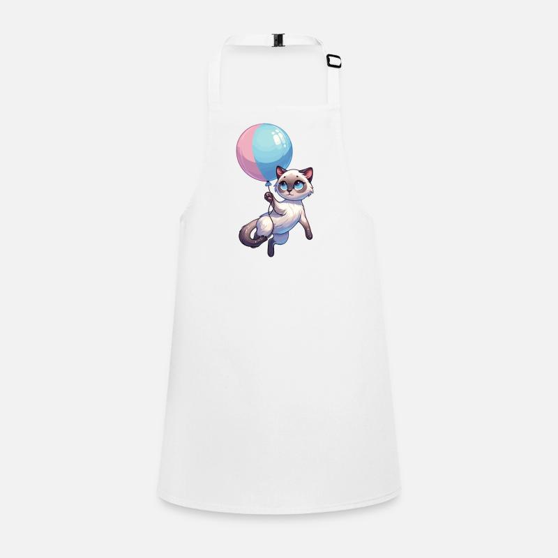 Katze mit Luftballon Schürze für Kinder