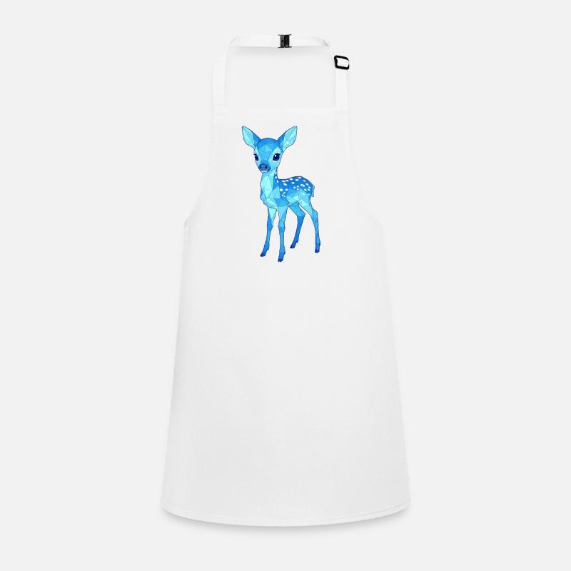 Cerf bleu low-poly Tablier Enfant