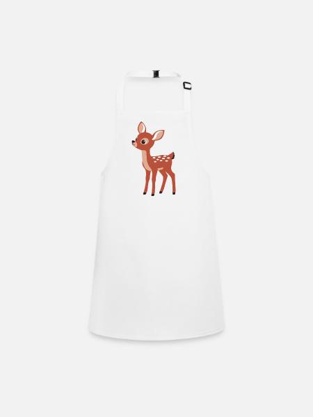 Style minimaliste curieux et curieux - Tablier Enfant - blanc - Devant