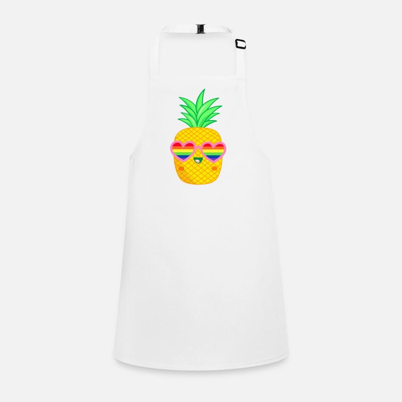 Lunettes en forme d’ananas LGBTQ Drapeau arc-en-ciel Tablier Enfant