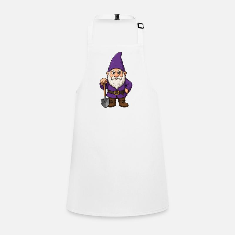 Gnome with spade – purple Children's Apron