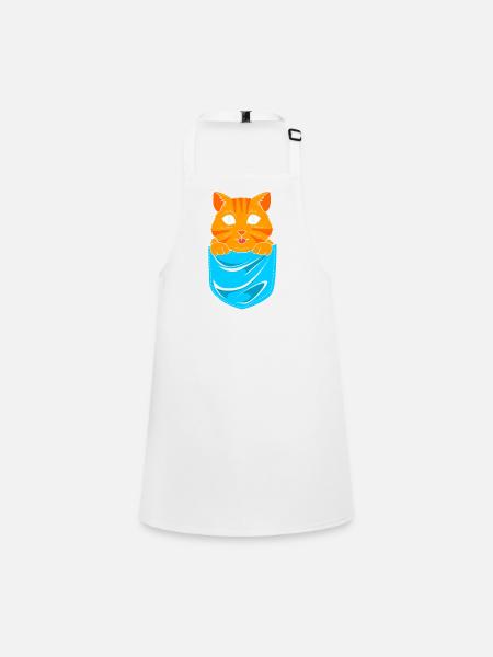 tabby cat - Children's Apron - white - Front