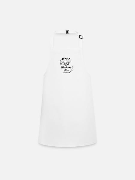 Christian Design Forgive one another - Children's Apron - white - Front