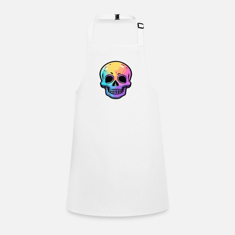 Crâne Halloween Squelette coloré Tablier Enfant