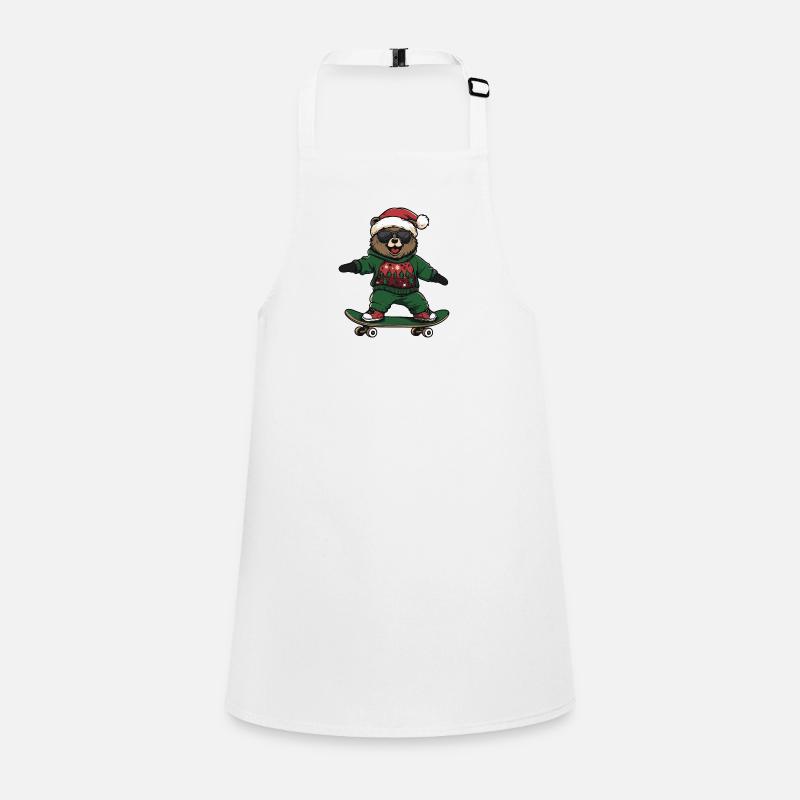 Ours Noël Drôle Tablier Enfant