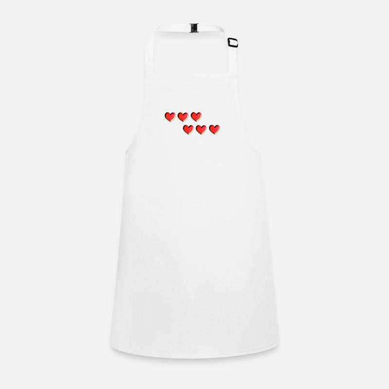 six hearts red glitter pattern Children's Apron