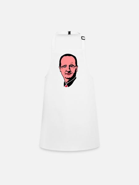 francois hollande president leader 3 - Tablier Enfant - blanc - Devant