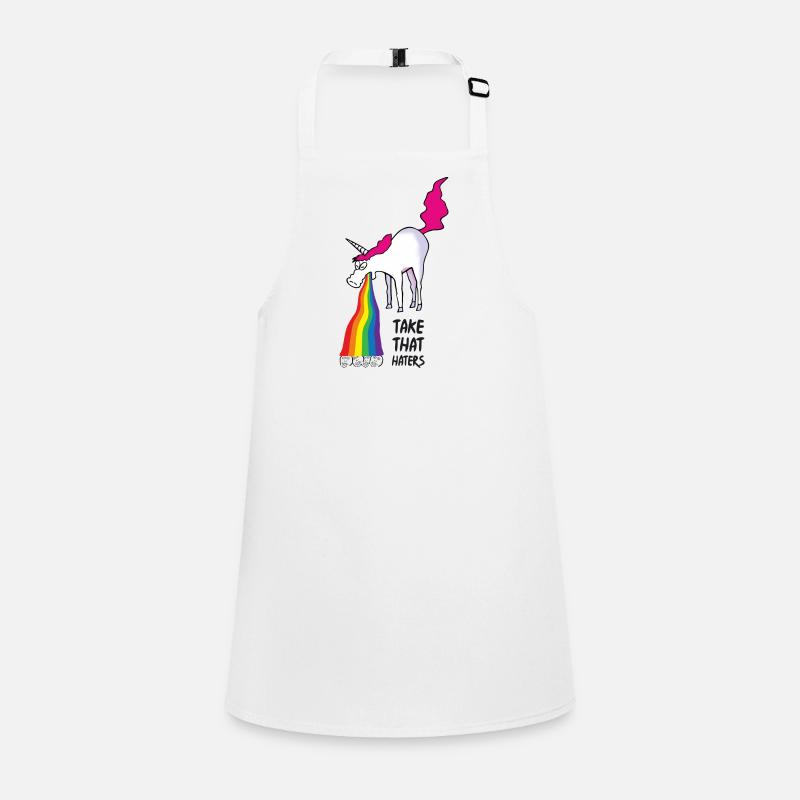 Unicorn vomiting rainbow - take that haters Tablier Enfant