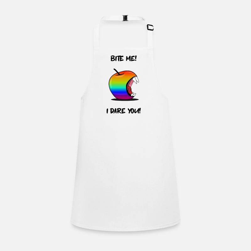 Gay Pride Apfel BITE ME Schürze für Kinder