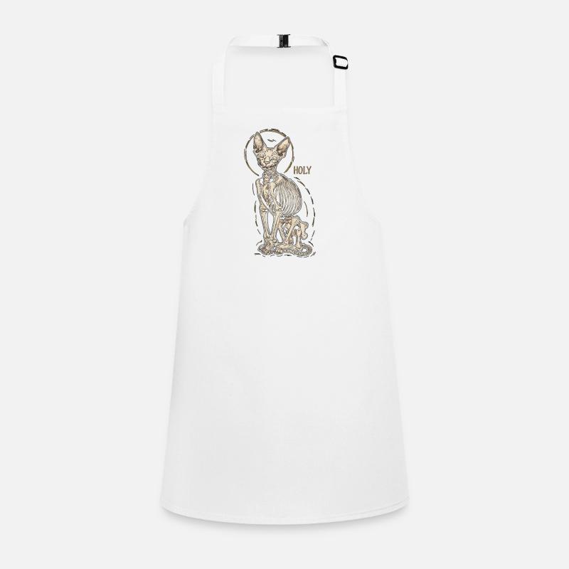Cat Sphinx Skeleton Tattoo Children's Apron