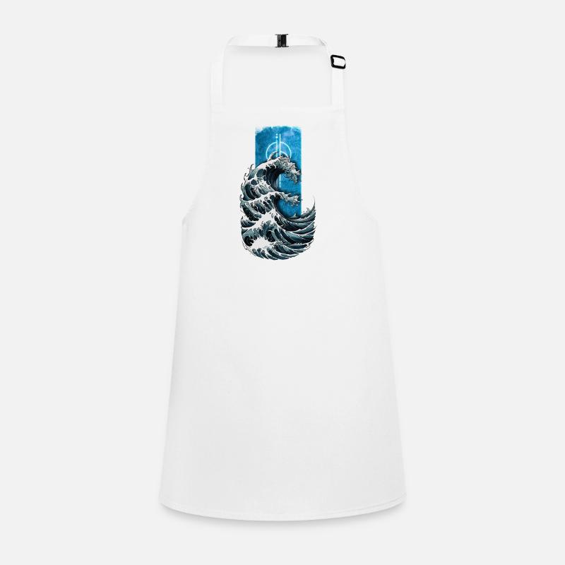 Ocean's Fury: Big Sea Wave Design Children's Apron