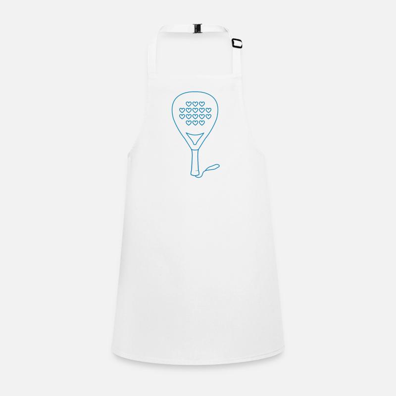 Padel Herz blau Schürze für Kinder