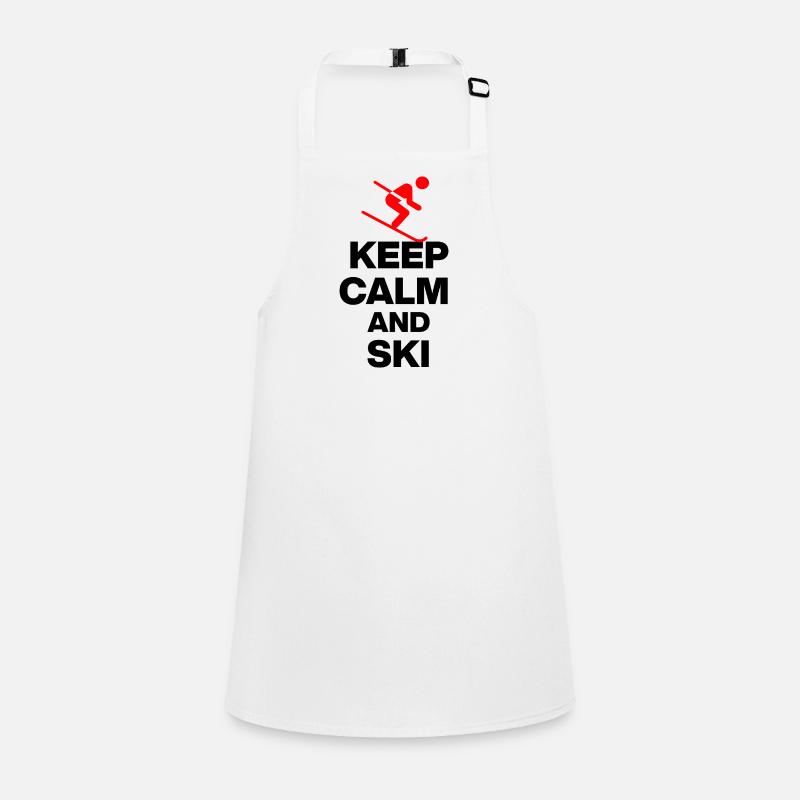 KEEP CALM AND SKI! FUN ON THE SLOPES AND HUT FUN s Children's Apron