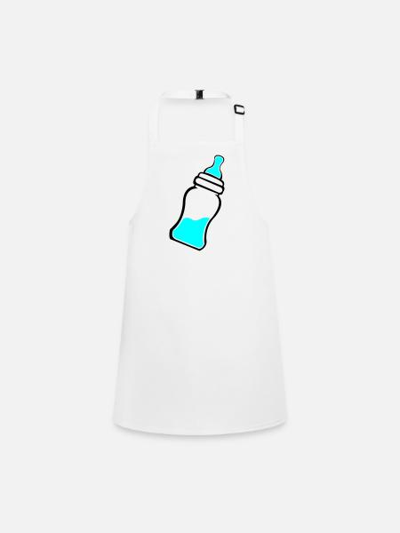 Baby bottle - Children's Apron - white - Front