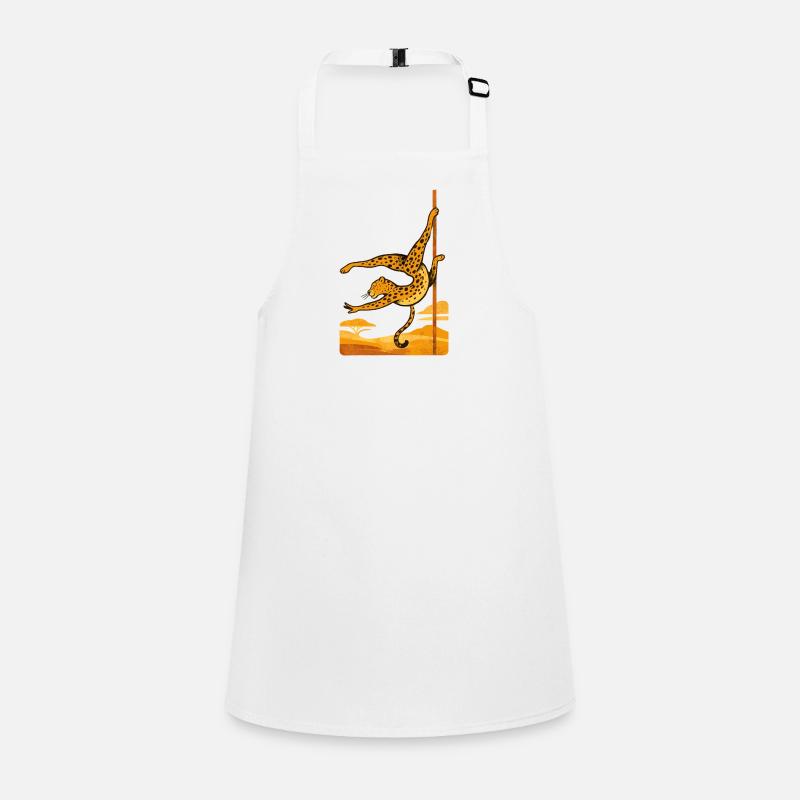 Pole Dance Leopardin Poledancerin Geschenk Schürze für Kinder