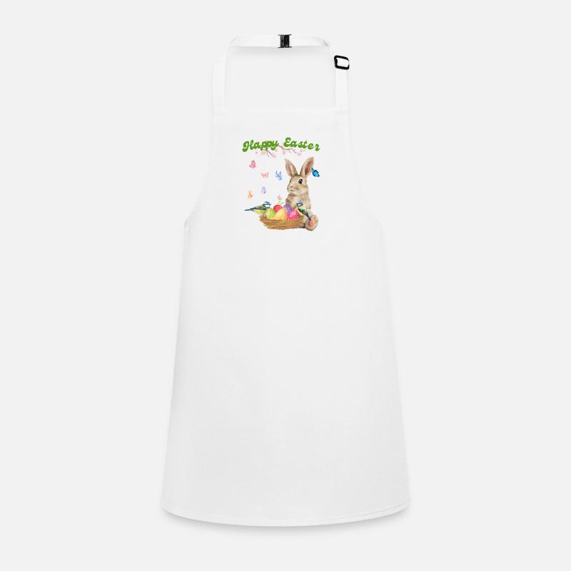 Happy Easter - Bunny with Easter Basket Children's Apron