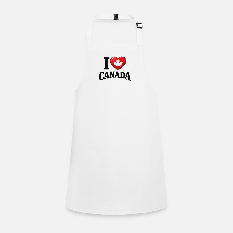 I Love Canada – Message avec feuille d'érable Tablier Enfant