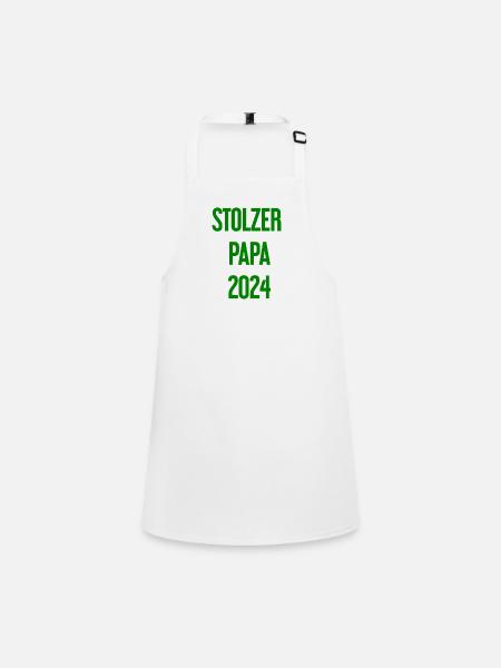 Proud Dad 2024 – for new fathers - Children's Apron - white - Front
