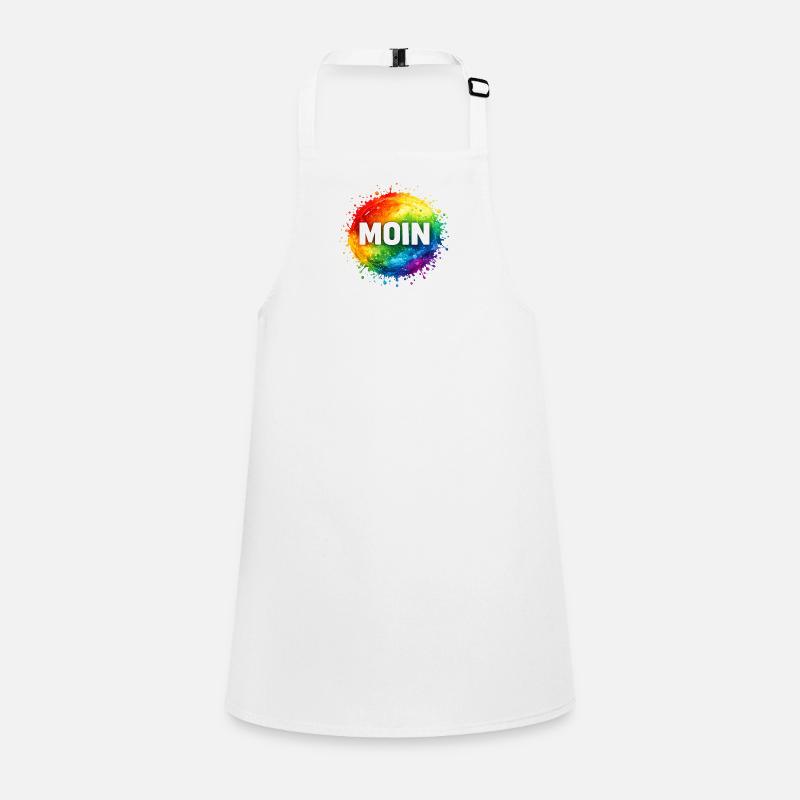 Moin im Regenbogenwasserfall Schürze für Kinder