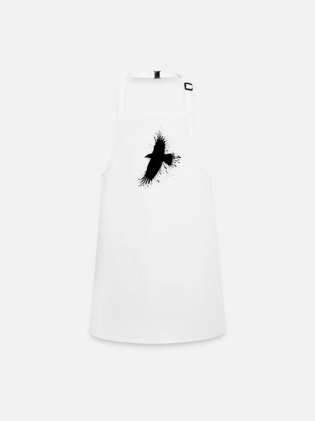 Ink Raven - Children's Apron - white - Front