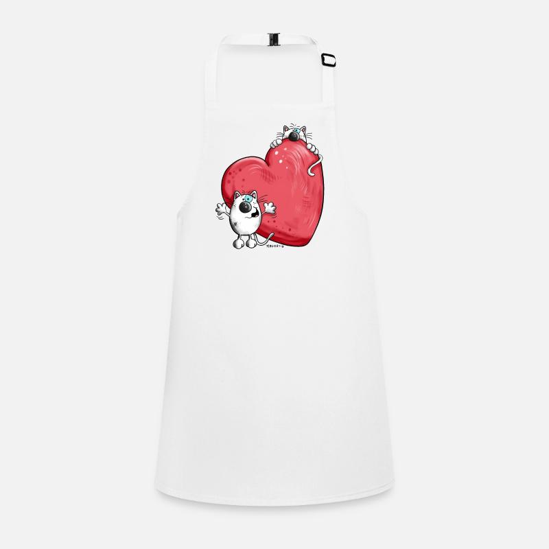 Katzen mit Herz Schürze für Kinder