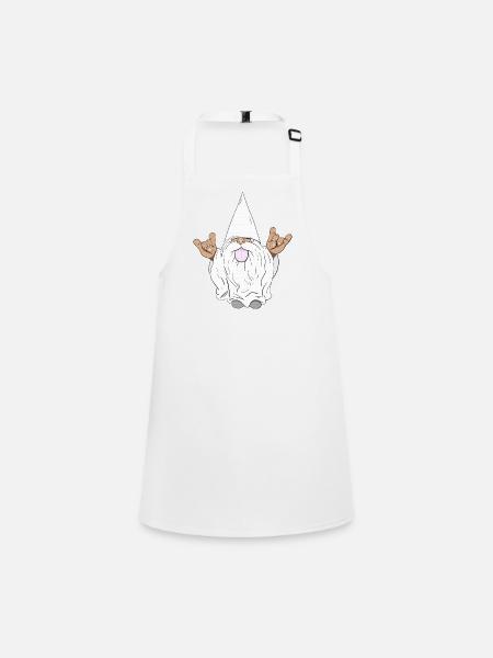 Gnome Felsen - Schürze für Kinder - Weiß - Vorne