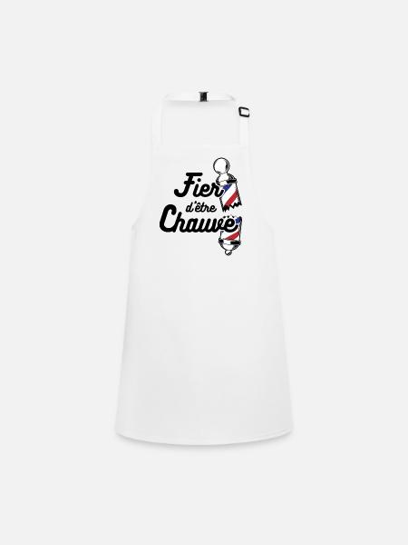 Fier d'être chauve Cadeau drôle pour homme chauve - Tablier Enfant - blanc - Devant