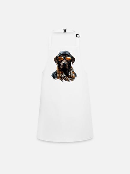 Urban Retriever: Streetwise Labrador Vibes - Tablier Enfant - blanc - Devant
