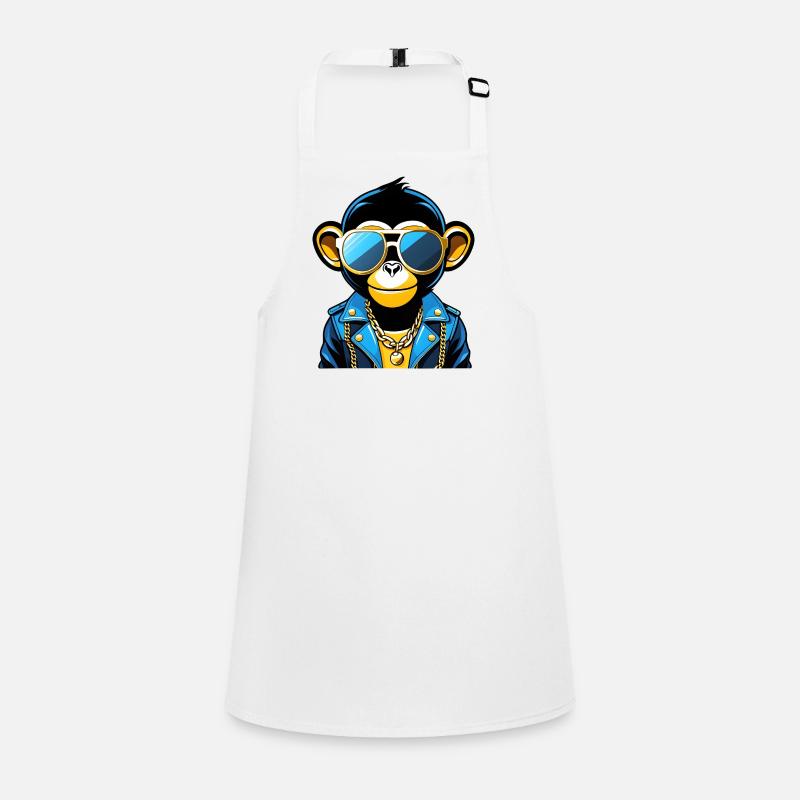 Singe avec des lunettes de soleil Tablier Enfant