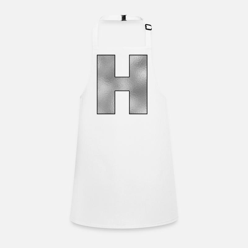 Letter H Silver Children's Apron