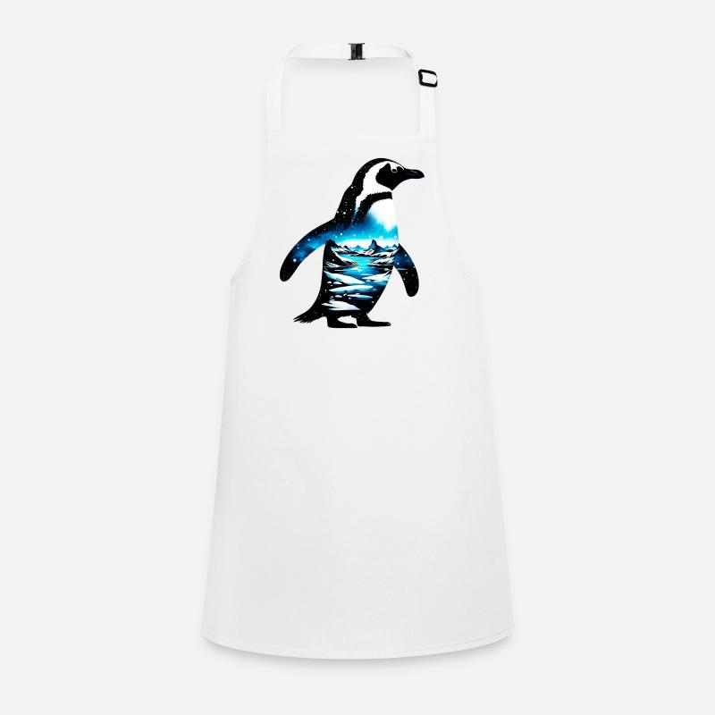 Decorated penguin painted with arctic landscape Children's Apron