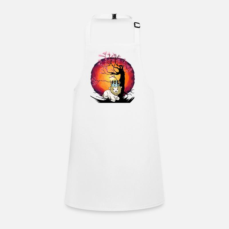 Tree, Cherry Blossom, Cherry Blossom, Sheep, Lion, Crown Children's Apron