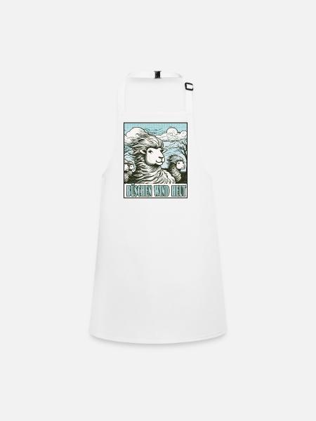 schaf Usedom T-Shirt – Ostsee Streetwear Design - Children's Apron - white - Front