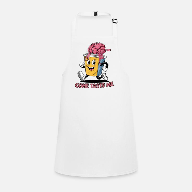 Funny juice cup with brain Children's Apron