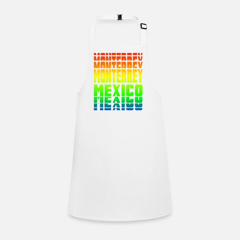 Monterrey Mexiko Regenbogen Design Schürze für Kinder
