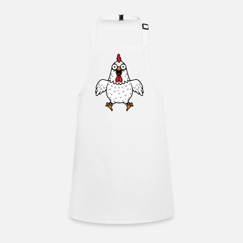 Funny Crazy Chicken Children's Apron