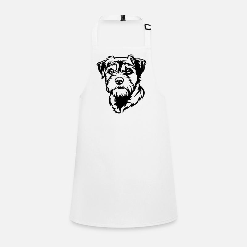 Tête de terrier de la frontière Tablier Enfant
