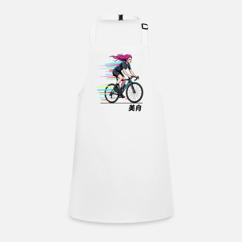 Neon Sprint Cyclist Children's Apron