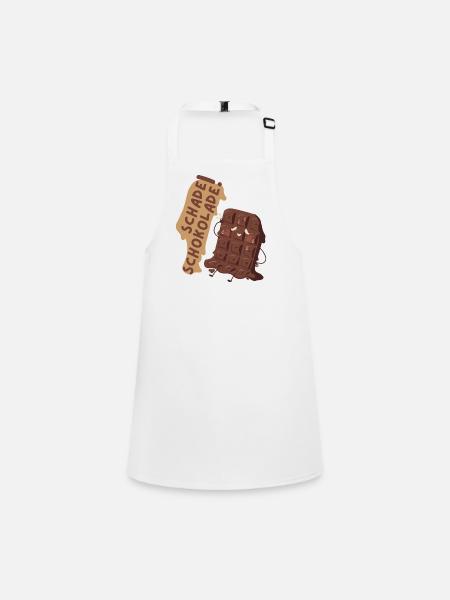What a pity chocolate! - Children's Apron - white - Front