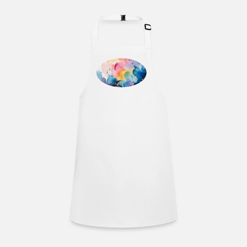 Watercolor Paint Explosion on Canvas Children's Apron