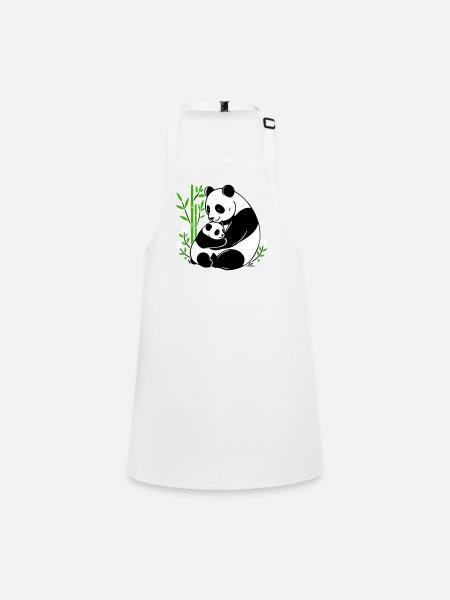 Tendresse de Panda - Tablier Enfant - blanc - Devant