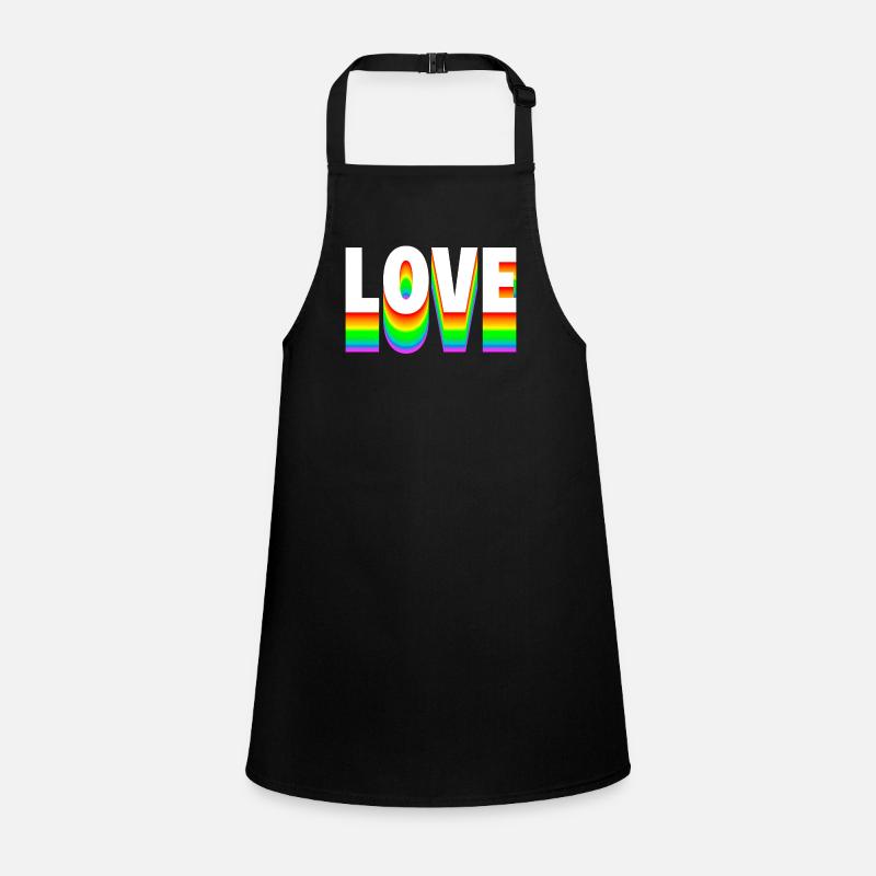 Love Text Rainbow Children's Apron
